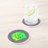 Dessous De Verre En Grès Green Jack olantern Halloween Thunder_Cove (Côté)