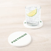 Dessous De Verre En Grès green poéthique (Côté)