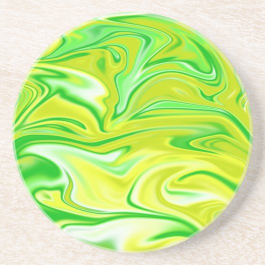 Dessous De Verre En Grès Green Yellow Marplomb-zed Spring (Devant)
