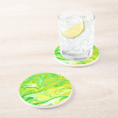 Dessous De Verre En Grès Green Yellow Marplomb-zed Spring (Côté)