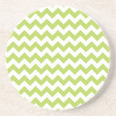 Dessous De Verre En Grès Green Zigzag, Green Chevron, Motif géométrique (Devant)