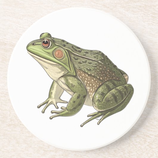 Dessous De Verre En Grès Grenouille (Devant)