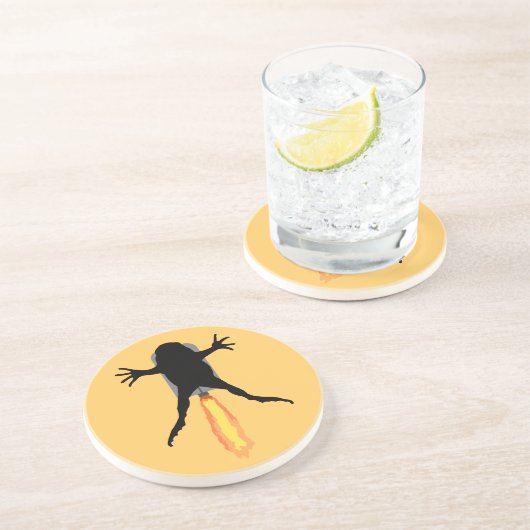 Dessous De Verre En Grès Grenouille à roquette (Côté)