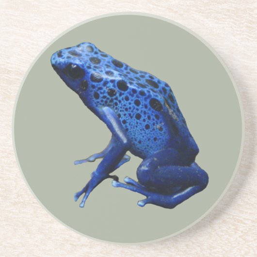 Dessous De Verre En Grès Grenouille à tarte à poison bleu (Devant)