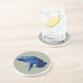 Dessous De Verre En Grès Grenouille à tarte à poison bleu (Côté)