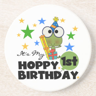 Dessous De Verre En Grès Grenouille Hoppy 1er Anniversaire T-shirts et cade