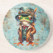Dessous De Verre En Grès Grenouille Steampunk (Devant)