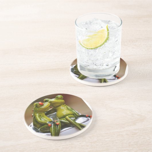 Dessous De Verre En Grès Grenouilles joyeuses (Côté)