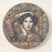 Dessous De Verre En Grès grès "Caresse céleste" (Devant)