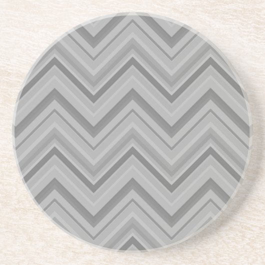 Dessous De Verre En Grès Grey stripes zigzag (Devant)