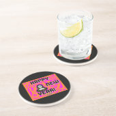 Dessous De Verre En Grès Greys New Year Wishes Sandstone Coaster (Côté)