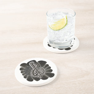 Dessous De Verre En Grès gribouillis