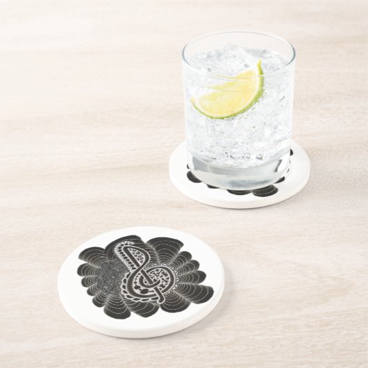 Dessous De Verre En Grès gribouillis (Côté)