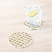 Dessous De Verre En Grès Griffes Mignonnes Brun Doré (Côté)
