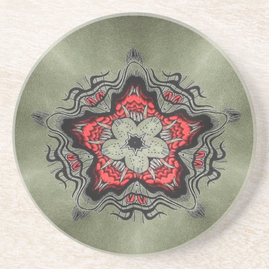 Dessous De Verre En Grès Grille-boisson étoile (Devant)