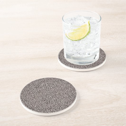 Dessous De Verre En Grès Grille-boisson Zebra (Côté)