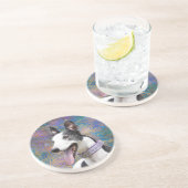 Dessous de verre en grès gris (Côté)