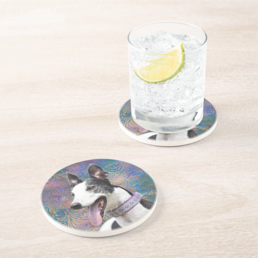 Dessous de verre en grès gris (Côté)