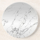 Dessous De Verre En Grès Gris Argent Pailleté Faux Brillants (Devant)