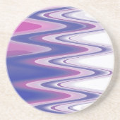 Dessous De Verre En Grès gris bleu Fuchsia (Devant)
