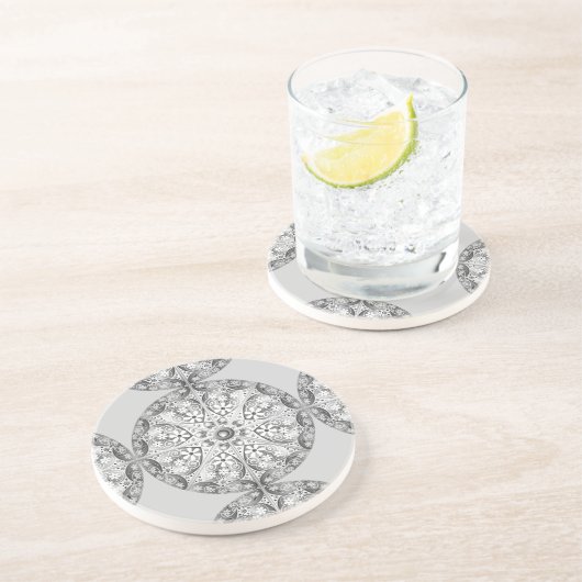 Dessous De Verre En Grès Gris dentée céramique (Côté)