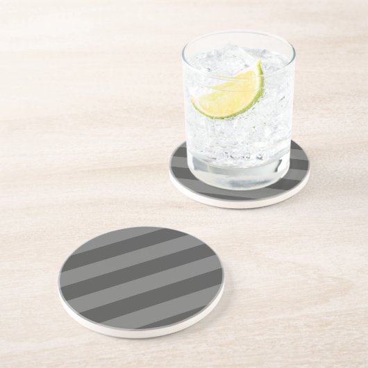 Dessous De Verre En Grès Gris rayé cosy (Côté)