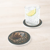 Dessous De Verre En Grès Grizzly – Amérique sauvage (Côté)
