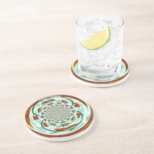 Dessous De Verre En Grès Gros chat Kaleidescope Lions Motifs