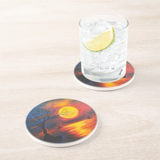 Dessous De Verre En Grès Grotte nostalgique (Côté)