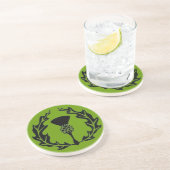 DESSOUS DE VERRE EN GRÈS GROUPE DE BRANCHE DE GUNN (Côté)