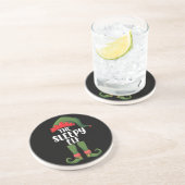 Dessous De Verre En Grès Groupe de jumelage des elfes endormis Noël (Côté)