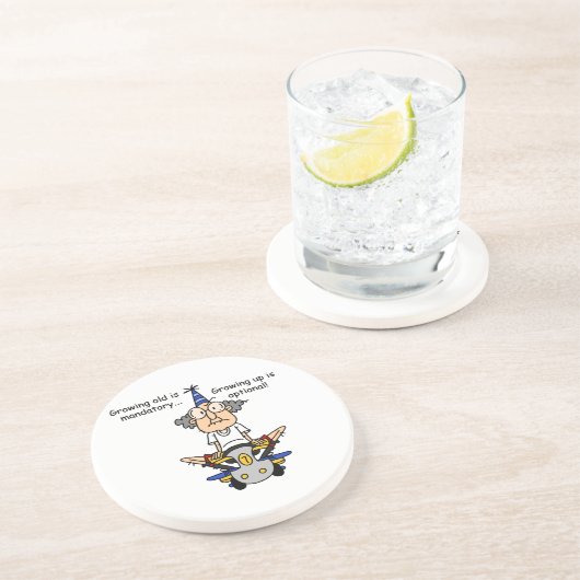 Dessous De Verre En Grès Growing Up est un Humour facultatif (Côté)