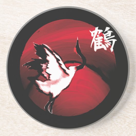 Dessous De Verre En Grès Grue (Devant)