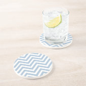 Dessous De Verre En Grès Grunge bleu-clair Chevron texturisé (Côté)