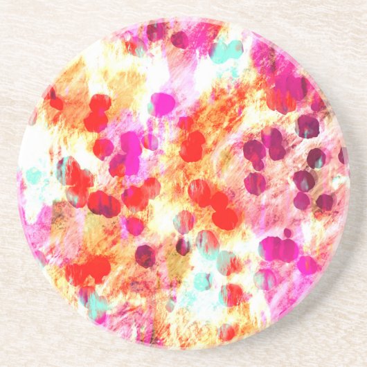 Dessous De Verre En Grès Grunge couleur point texture arrière - plan (Devant)