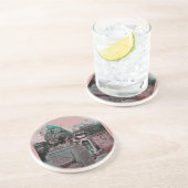Dessous De Verre En Grès Grunge Paris Grave (Côté)