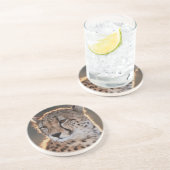 Dessous De Verre En Grès Guépard regard détourné (Côté)