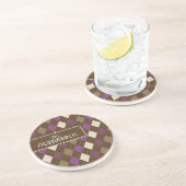 Dessous De Verre En Grès Guerreros Coaster Violet/Chocolat (Côté)