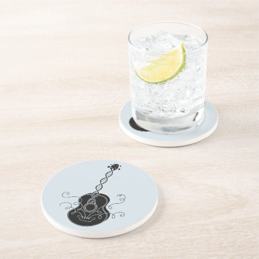 Dessous De Verre En Grès Guitare ADN (Côté)