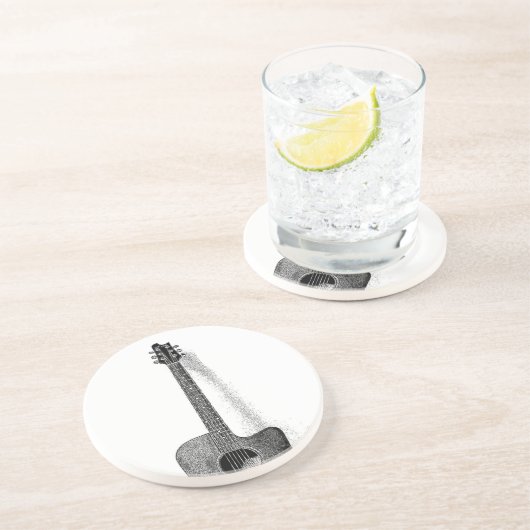 Dessous De Verre En Grès Guitare classique (Côté)