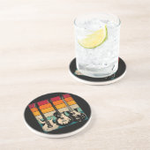 Dessous De Verre En Grès Guitare rétro (Côté)