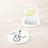 Dessous De Verre En Grès Guitare stylisée de texte personnalisé (Côté)