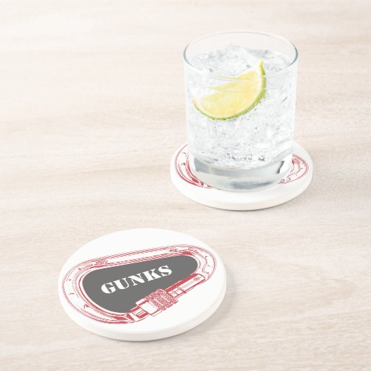 Dessous De Verre En Grès Gunks Escalade carabiner (Côté)