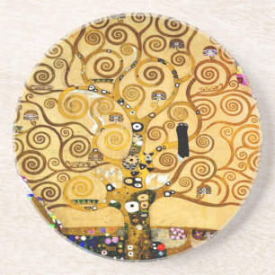 Dessous De Verre En Grès Gustav Klimt Arbre de Vie : Symboliste Art Nouveau