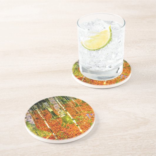 Dessous De Verre En Grès Gustav Klimt Birch Trees (Côté)