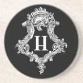 Dessous De Verre En Grès H Monogramme initial (Devant)
