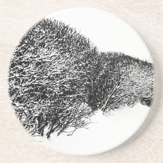 Dessous De Verre En Grès haie d'hiver (Devant)
