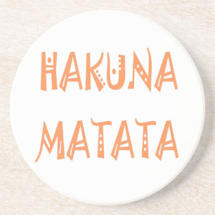 Dessous De Verre En Grès Hakuna Matata - Art Tribal Africain