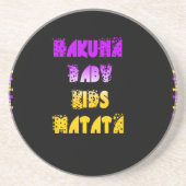 Dessous De Verre En Grès Hakuna Matata Baby and Kids Art Imprimer (Devant)