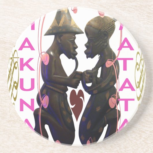 Dessous De Verre En Grès Hakuna Matata Hakunamatata (Devant)